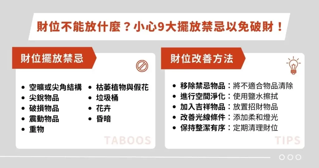財位不能放什麼？小心 9 大擺放禁忌以免破財！
