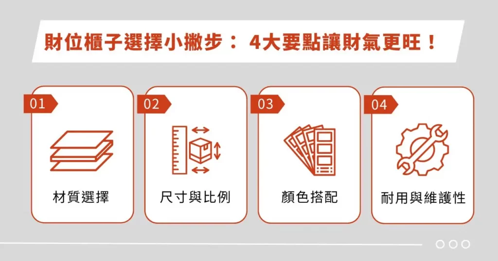 財位櫃子選擇小撇步： 4 大要點讓財氣更旺！